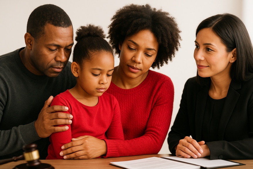 Empowering family law journey illustration